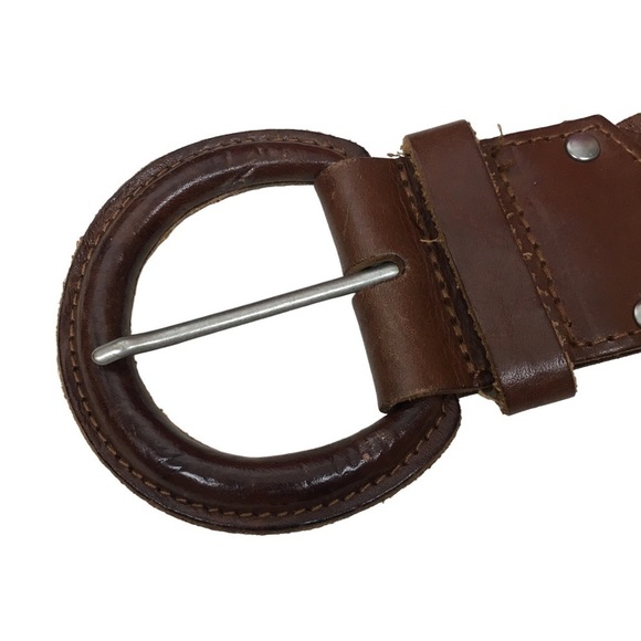 OLD NAVY Braided Leather Belt Stud Details Western Equestrian Rodeo Size Medium - Picture 2 of 15